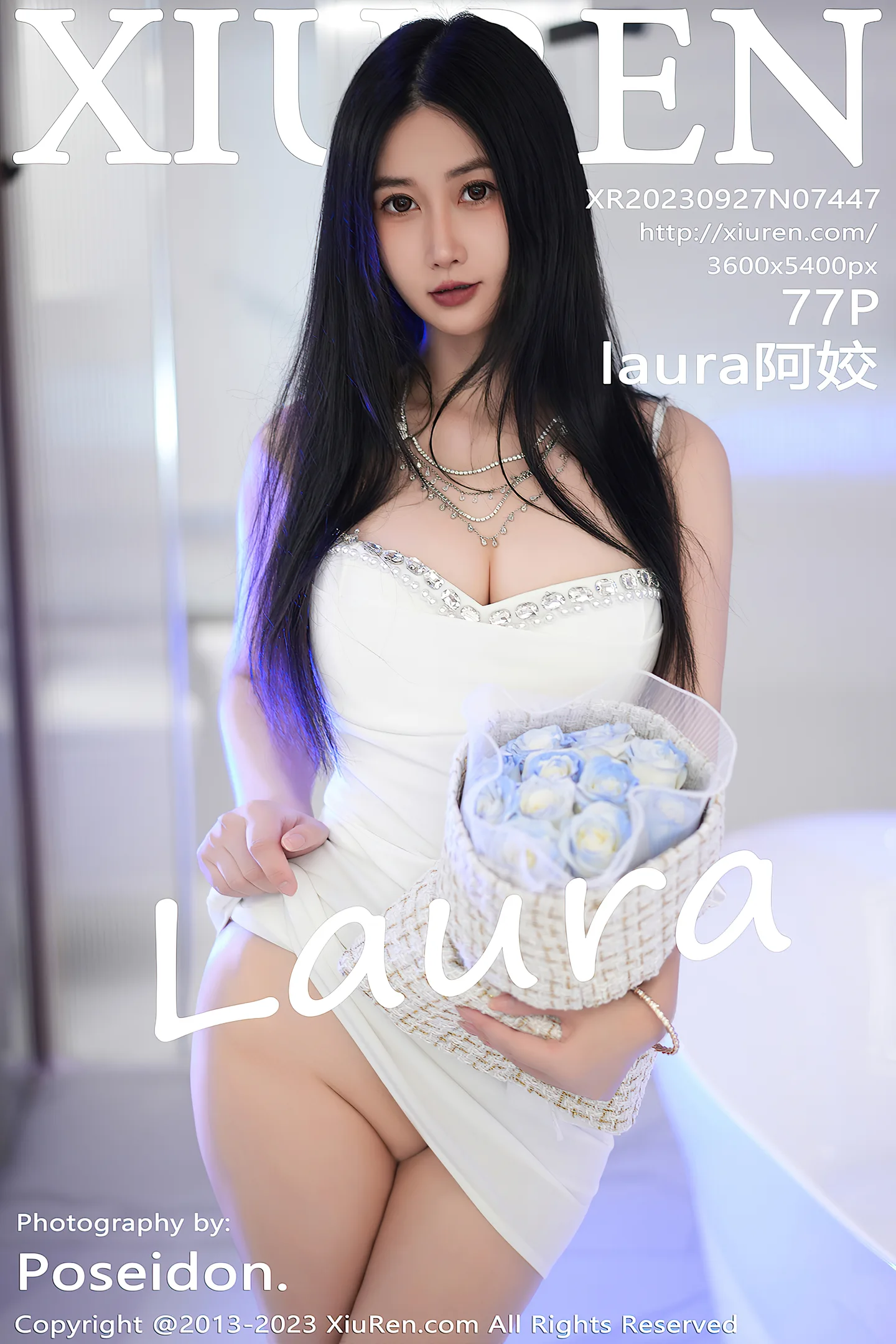[XiuRen秀人网]No.7447_模特laura阿姣性感白色吊带短裙配白色高跟秀完美身材迷人写真77P-秀人网 - XiuRen.Space